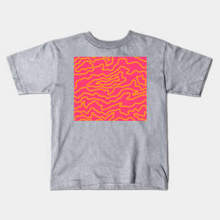 Drip Pattern - Tropical Pink Kids T-Shirt